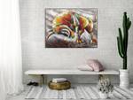 Acrylbild handgemalt Innere Stärke Grau - Massivholz - Textil - 100 x 75 x 4 cm