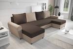 Ecksofa FION-U Beige - Braun