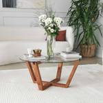 Table basse Arion Marron - En partie en bois massif - 75 x 35 x 75 cm