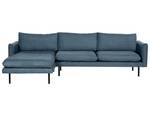 Ecksofa VINTERBRO Schwarz - Blau