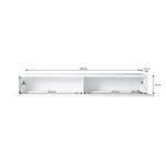 RTV BARGO 180 cm Wei脽-Wei脽 ohne LED