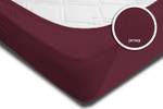 Spannbettlaken Jersey bordeaux 140x200cm