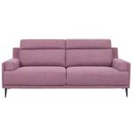 3-Sitzer Sofa Amsterdam Pink - Metall - Textil - 208 x 92 x 90 cm