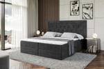 Boxspringbett NOEL Schwarz - Breite: 120 cm - H3