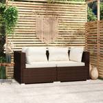 Salon de jardin (lot de 2) 3013629-12 Marron - Crème - Blanc