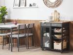 Servierwagen BOVES Schwarz - Braun - Holzwerkstoff - 76 x 88 x 48 cm