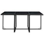 Garten-Essgruppe (11-teilig) 3012316-1 Schwarz - Kunststoff - Polyrattan - 109 x 74 x 167 cm