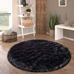 Hochflor-Teppich Silky 591 Schwarz - 160 x 160 cm