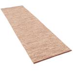 Baumwolle Kelim Teppich Läufer Easy Beige - 70 x 250 cm