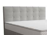 Lit boxspring INAO Gris - Textile - 165 x 105 x 207 cm