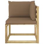 Ecksofa Grau - Massivholz - Holzart/Dekor - 64 x 70 x 64 cm