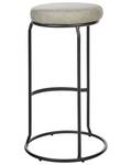 Tabouret de bar MILROY Noir - Gris - Gris lumineux