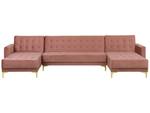 Modulsofa ABERDEEN Gold - Pink - Breite: 348 cm