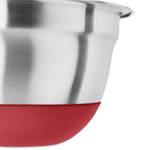 Bol mélangeur lot de 3 saladiers inox Rouge - Argenté