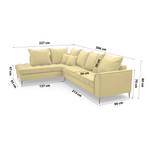 Ecksofa Eckcouch Vivian L Form Couch Gelb - Ecke davorstehend links