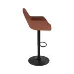 Tabouret de bar Adam (Lot de 2) Rouge - Textile - 51 x 107 x 56 cm