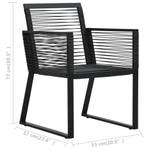 Garten-Essgruppe (5-teilig) 3058285 Schwarz - Polyrattan - 80 x 74 x 150 cm