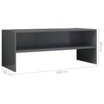 TV-Schrank 297719 Hochglanz Grau