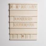 Nachrichtenbox Simplicity Beige - Holzwerkstoff - 30 x 1 x 40 cm