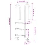 Échelle de piscine 3013324-3 Hauteur : 158 cm