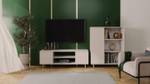 Meuble tv FOCUS RTV155 2D Beige - Doré