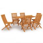 Garten-Essgruppe (7-teilig) 3007219-3 Braun - Massivholz - Holzart/Dekor - 80 x 75 x 160 cm