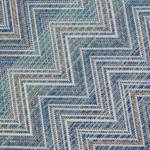 Tapis Zigzag Bleu - 330 x 230 cm