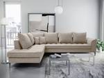 Ecksofa Eckcouch Vivian L Form Couch Beige - Ecke davorstehend links