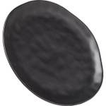 Assiettes plates Organic (lot de 4) Noir - 26 x 2 x 26 cm