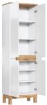 Armoire haute BALI HC60 4D Blanc - Bois manufacturé - Matière plastique - 60 x 187 x 33 cm