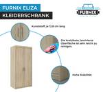 FURNIX Kleiderschrank Eliza 2D Sonoma Eiche Hell Dekor - Eiche Sonoma Dekor