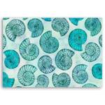 Wandbild Blau Muscheln 90 x 60 cm