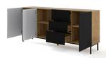 Kommode RavennaB 200x42x89 Beige - Schwarz