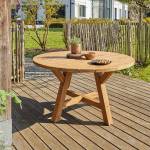 Runder Gartensitzbereich (Set 5) Beige - Massivholz - 140 x 76 x 140 cm