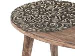 Table d'appoint KHETUA Marron - Doré - Bois massif - 54 x 52 x 54 cm