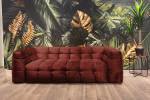 Sofa ROSARIO Velvet Bordeaux - Breite: 207 cm