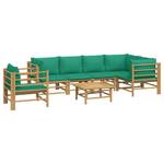 Salon de jardin 3028491-19 (lot de 7) Marron - Vert