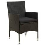 Garten-Essgruppe (9-teilig) 3001857-8 Schwarz - Kunststoff - Polyrattan - 90 x 75 x 190 cm