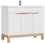 Waschtisch BALI 100x46x84 Weiß - Holzwerkstoff - Kunststoff - 100 x 84 x 46 cm