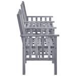 Bistro Set K191 Grau - Massivholz