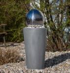 Led Gartenbrunnen FoBoule Grau - Kunststoff - 30 x 75 x 30 cm