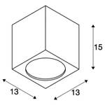 Wandleuchte Big Theo Grau - Glas - Metall - 13 x 2 x 15 cm