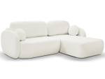 Ecksofa OREO Creme - Armlehne beidseitig montierbar - Ecke davorstehend rechts