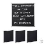 30 silber x 30 x Letterboard 4 cm