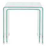 Nesting-Tisch(2er Set) 244191 Glas - 42 x 42 x 42 cm