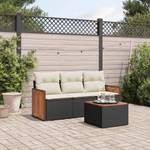 Gartensitzgruppe K1697(4-tlg) Schwarz - Massivholz - 69 x 62 x 55 cm