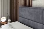 Boxspringbett GRATUN Steingrau - Breite: 180 cm - H3