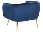 Fauteuil LACONIA Bleu - Bleu foncé - Doré