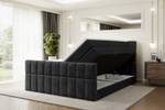 Boxspringbett MIAMI-Z KING Schwarz - Breite: 180 cm