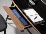 Schreibtisch aus Nussbaum Schwarz - Braun - Holzart/Dekor - Holz teilmassiv - 140 x 76 x 72 cm